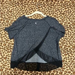Lululemon white and black polka dot top Size 8